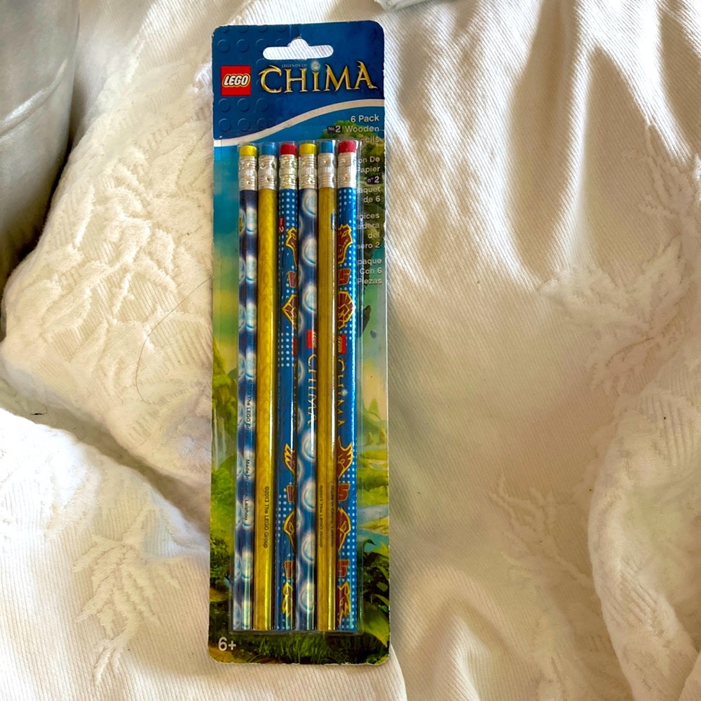 NWT Lego legends of Chima 6 park pencils